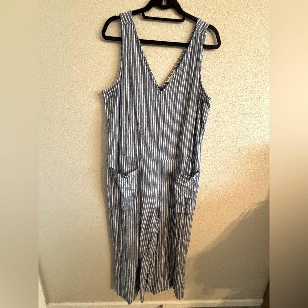 Beachlunchlounge Striped Sleeveless Jumpsuit